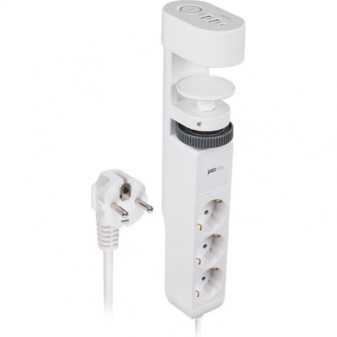 Удлинитель JAZZWAY ETD-03U-150-wh 3х1.5м на струбцине с заземлением с выключателем 3 USB выхода (2А+1С) IP20 ПВС 3х1 5059535
